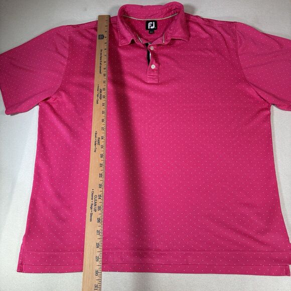 FootJoy FJ Polo Shirt Mens L Polka Dot Geometric "Palmer Legends Country Club” - Picture 8 of 9